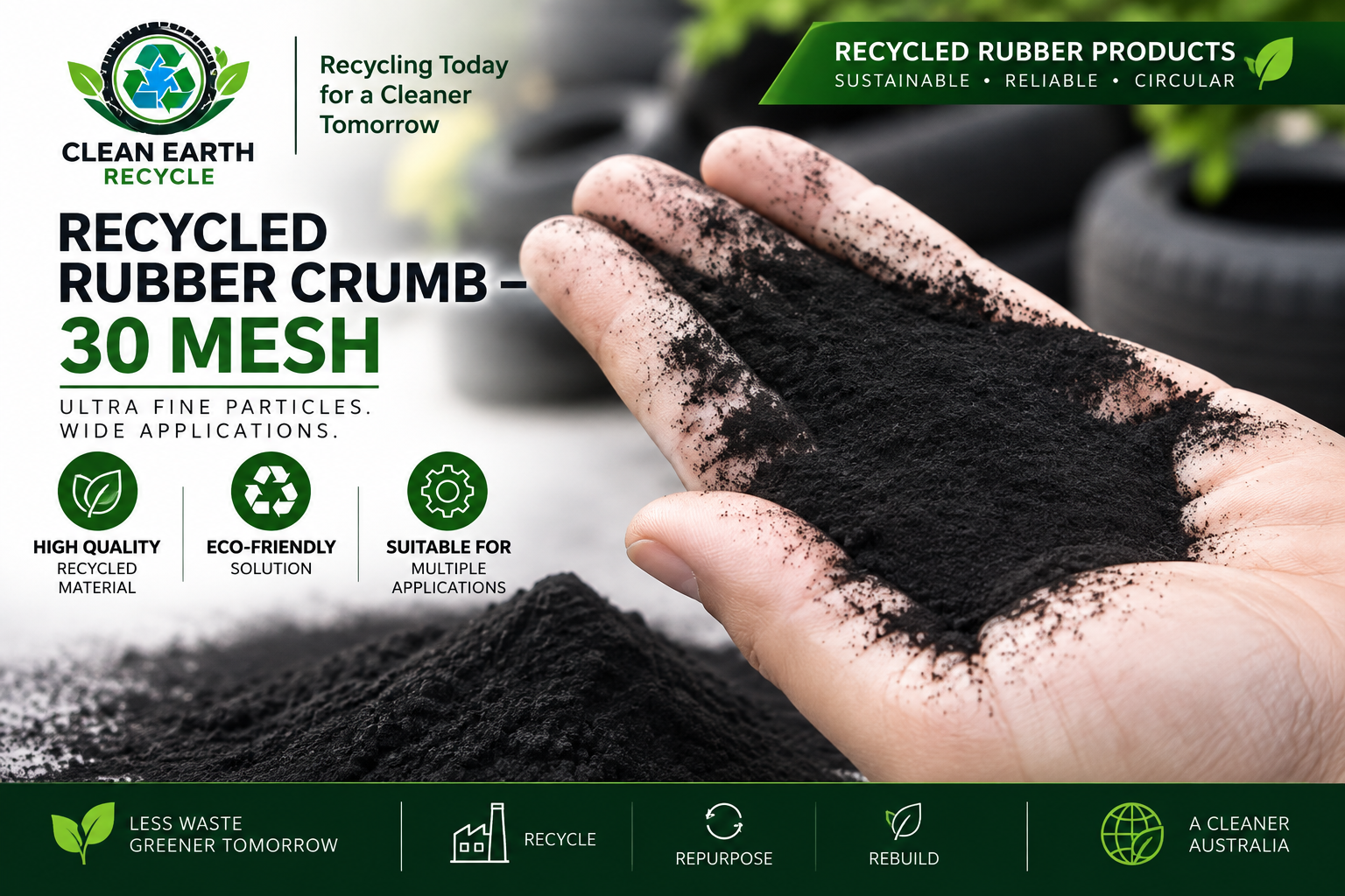Recycled Rubber Crumb 30 Mesh